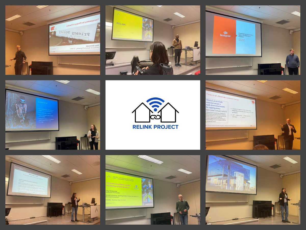 CPaupini's tweet photo. First morning of the @RELINK16 workshop: lots of great talks and exchanges on important topics! #privacy and #transparency with @sallapf and @eliasgruenewald, #IoT in #SmartHomes with the RELINK team (@dagslet @henrymain @HeleneMaria8 @teknologiradet)!! https://t.co/sH9eHECFJ7