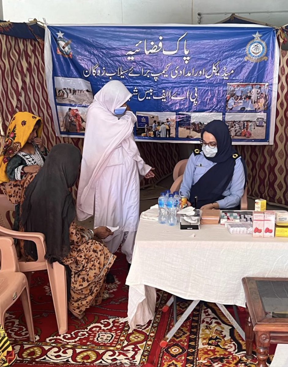 AreebaAMagsi's tweet photo. We must not forget our women #FloodsInPakistan #morepwertoyou @pakairforcepk @OfficialDGISPR https://t.co/7rgscTRUeV