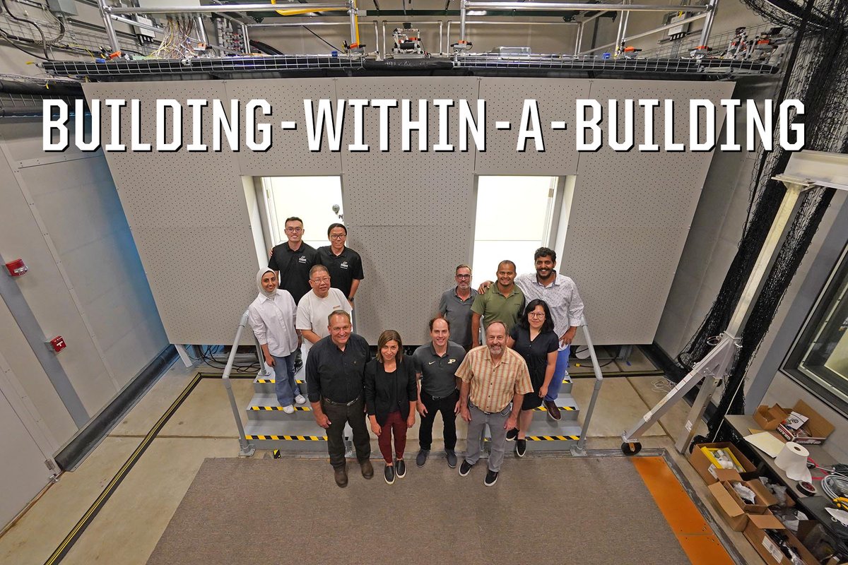 PurdueME's tweet photo. BUILDING-WITHIN-A-BUILDING: What if your walls could sense when you are hot or cold, and adjust their own temperature automatically? That's the idea behind @HerrickLabs' first-of-its-kind Human Building Interactions Laboratory: https://t.co/km2dc5avdL https://t.co/oWgB21SQ60