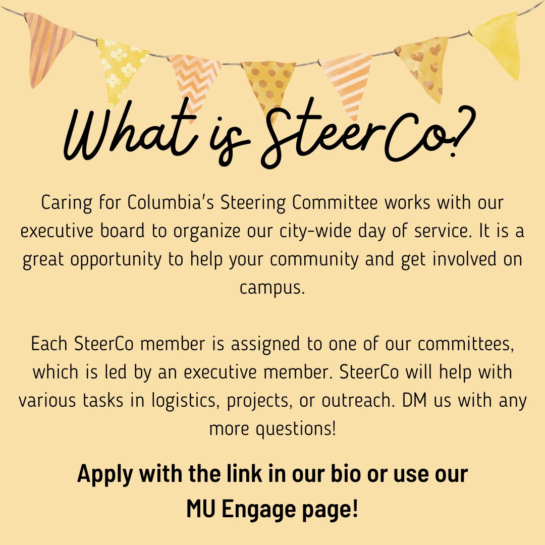The SteerCo application deadline has been extended to September 28th. Scroll to learn more about what SteerCo is and how to apply!