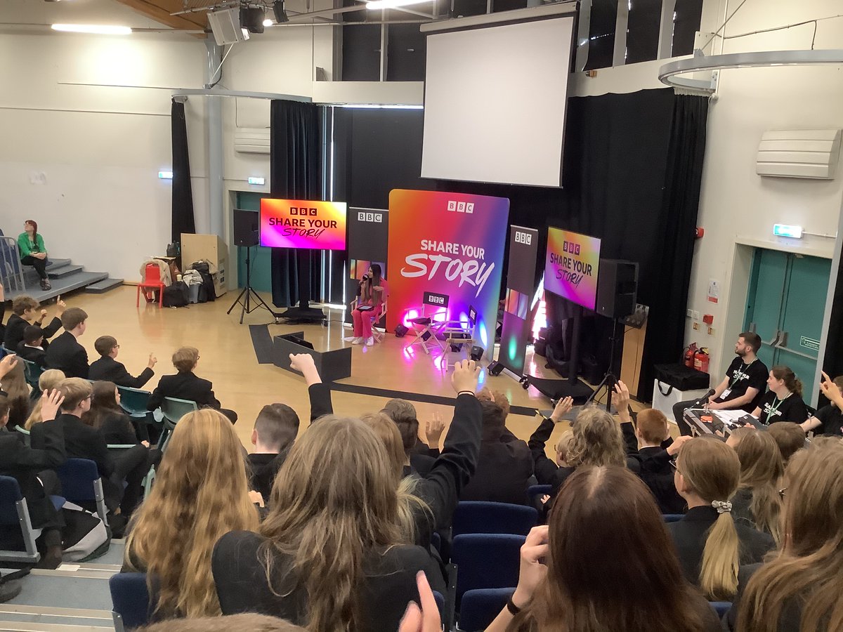 CrawLiteracy's tweet photo. Our KS3 students enjoyed their BBC 100 #shareyourstory event yesterday asking brilliant questions. https://t.co/eL0JSmr36t