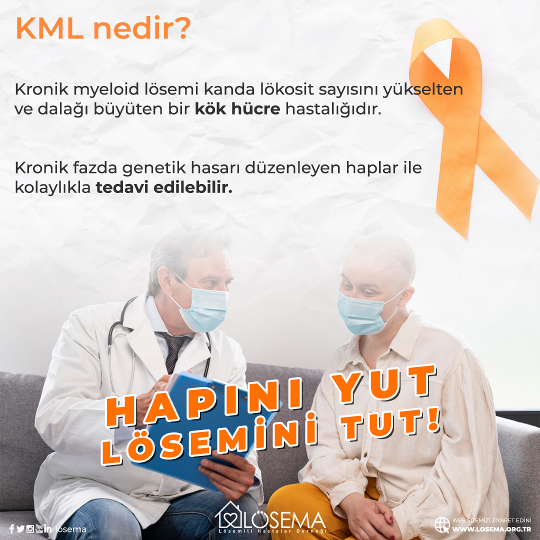 #22Eylül #KronikMiyeloidLösemi Günü
🟠 'Hapını Yut, Lösemini Tut!'

KML nedir?

Hepimizin bilmesi gereken soruları cevaplandırdık.🤗

#LösemiliHastalarDerneği #Lösema #KronikMyelositer #KronikMiyeloid #CML #CMLAwareness #Cancer #Ankara