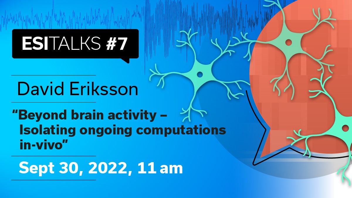 Join us tomorrow, September 30, 11 CEST, for the next #ESItalks with David Eriksson from @UniFreiburg! ➡️More info and registration here: esi-frankfurt.de/de/events/2022…