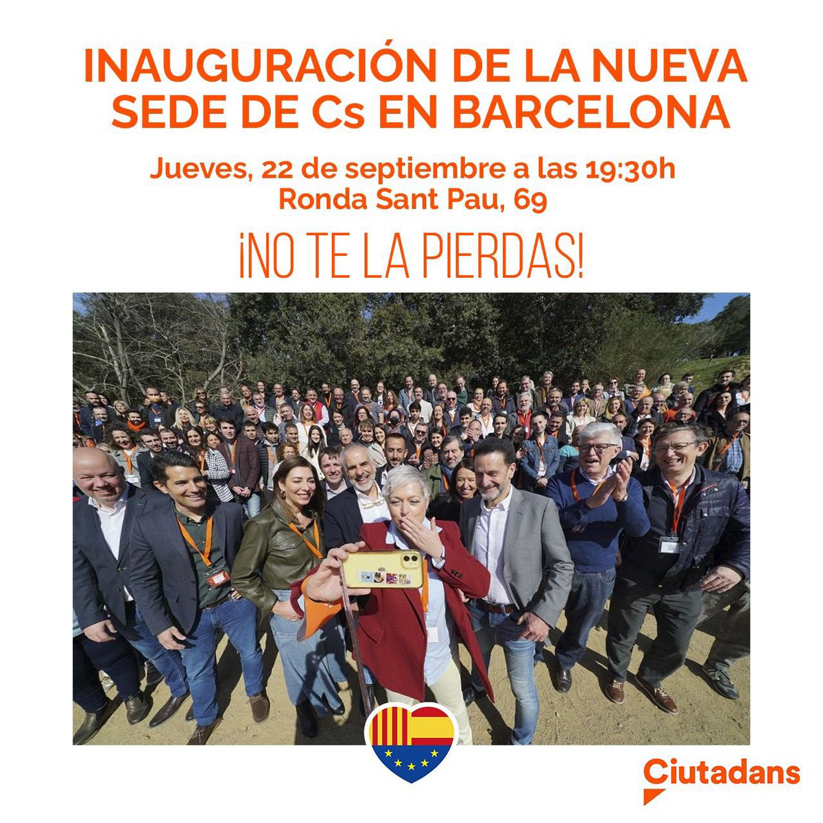 maarcgarciaCs's tweet photo. Desde @CiutadansBCN se respira una nueva etapa para Barcelona, ganas y equipo.

👏 Nosotros seguimos trabajando con un proyecto ilusionante para la ciudad y hoy inauguraremos la nueva sede en Sant Antoni a las 19:30h #APieDeCalle 

¡Nos vemos allí! #ContigoSí https://t.co/bAZtQTNH9U