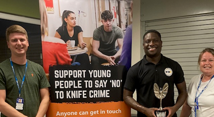 herefordcadets's tweet image. Steer Clear event that educates young people on the dangers of knife-crime. Steering Clear from Knife Crime with PCC Funding in Herefordshire - West Mercia Police.  Hezron Brown pictured with Pc George Francis &amp;amp; Pc Jo Utley @CCPippaMills @MrEddWilliams @solving_team @Hezron_Brown