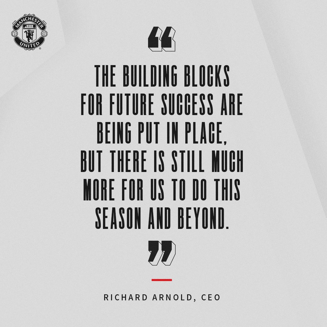 ManUtd's tweet photo. ℹ️ A word from our CEO, Richard Arnold, on the ongoing developments at Manchester United.

#MUFC