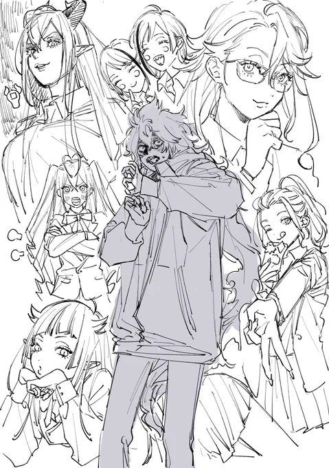 💀パイセンと愉快なギャルたち
5億枚描かれてるやつ…すみません

※女体化 