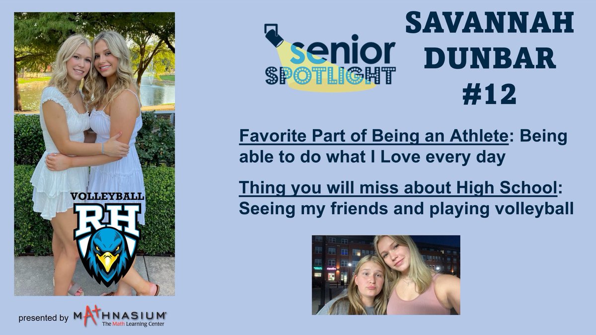 vb_hill's tweet photo. Week SIX of Our #WeeklySeniorSpotlight - Savannah Dunbar #12
#FightRockFight
@RockHillHS
@RockhillMedia@PISD_Athletics
presented by @Mathnasium #MathnasiumOfProsper https://t.co/18HeHuu4jN