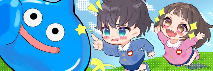 くっつくヘッダー⸝⸝ ᷇࿀ ᷆⸝⸝めっちゃたのしかったありがとうございました#ヘッダー依頼 #ミニキャラ#y15_アイコン 