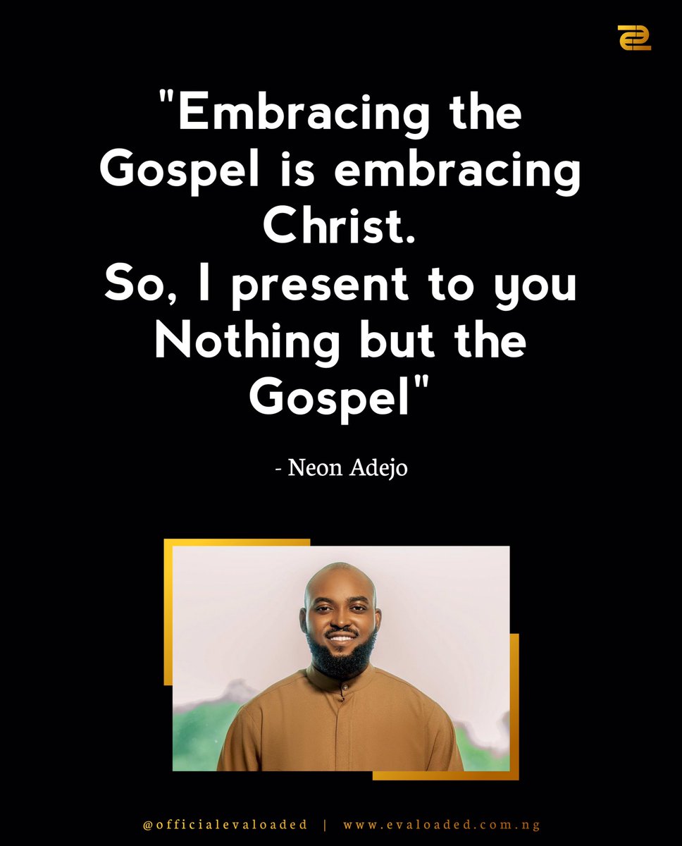 Evaloaded2's tweet image. 7 POWERFUL SONGS OF THE FINISHED WORK OF CHRIST.

@NeonAdejo , who’s music is Contemporary Afroworship, takes you a step closer into the Life of Christ with he’s latest Album “NOTHING BUT THE GOSPEL”
#Nothingbutthegospel #Evaloaded