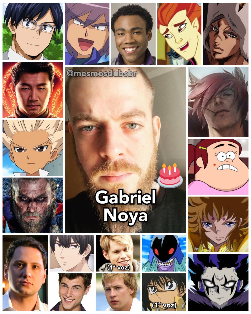 Personagens Com os Mesmos Dubladores! on X: Dublando desde criança, foi  legal ver a evolução da dublagem deste homem! Alguns dos personagens do  sensacional Gabriel Noya! Gabriel é conhecido por dublar o