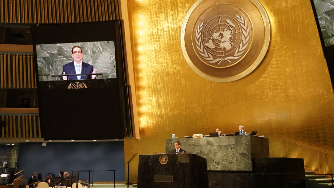 DrRobertoMOjeda's tweet photo. Como reiteró @BrunoRguezP en @ONU_es, #Cuba continuará luchando por la paz, el desarrollo, la equidad y la justicia social. Un mundo mejor es posible. #CubaPorLaPaz #CubaPorLaVida @DiazCanelB https://t.co/bQMCaBUSJP