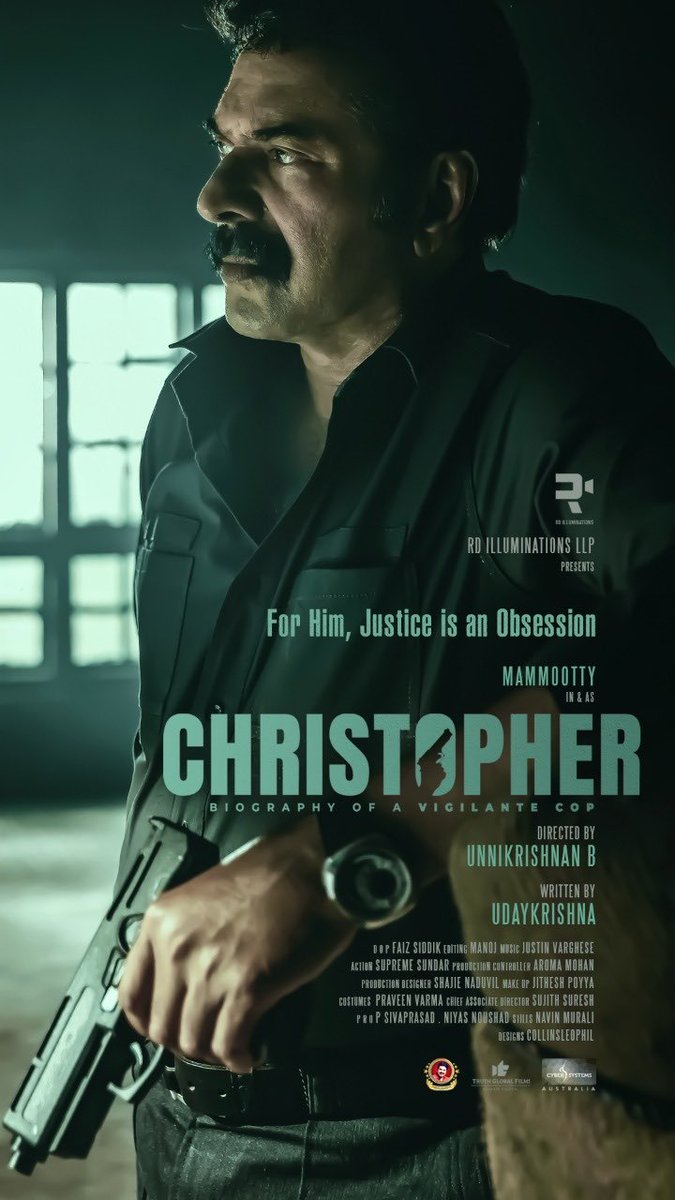 #Christopher new poster!🔥

@mammukka #Mammootty 
@unnikrishnanb #Udayakrishna  @IlluminationsRd #TruthGlobalFilms