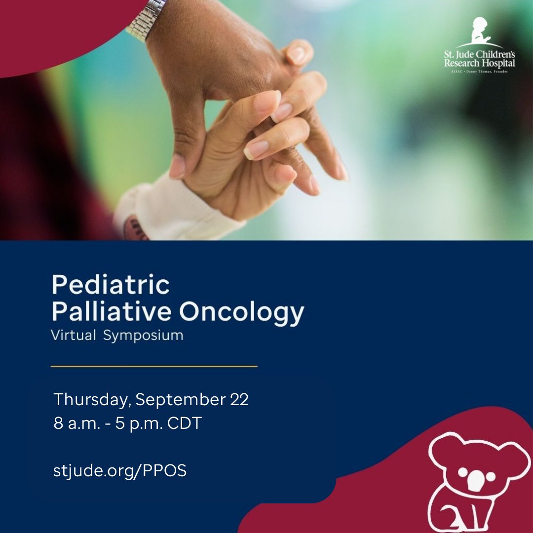 StJudeResearch's tweet photo. Welcome to all joining today for the Pediatric Palliative Oncology Symposium to learn about care for #childhoodcancer patients & families. The event will be simultaneously translated into Spanish, recorded and available post-event. https://t.co/kGV56rKNVC #PPOS22 #PedPC #CCAM https://t.co/OdxsngBoXd