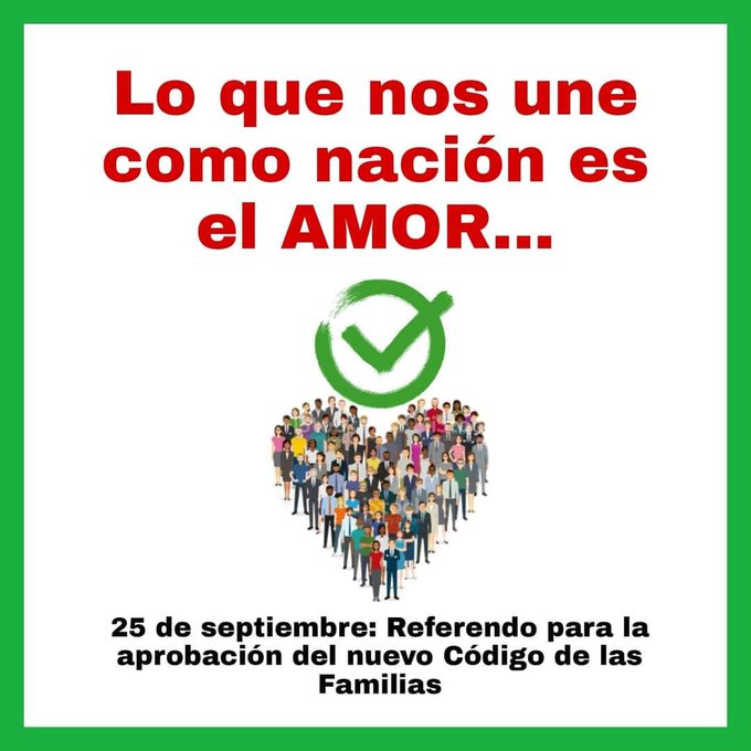 “Toda esa riqueza familiar está en el Código, donde no se impone ningún modelo, sino que los reconoce y apela a que sean respetados. 
 #YoVotoSiPorElCodigoDeLasFamilia