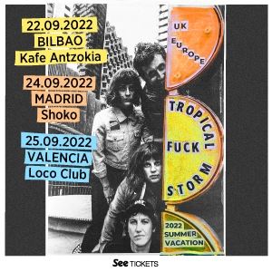 shokomadrid's tweet photo. TROPICAL FUCK STORM EN ESPAÑA

Este 24 de septiembre, tienes una cita en Shôko live Madrid!

#conciertosmadrid #conciertoenvivo #tropicalfuckstorm #shokolive #conciertosshoko https://t.co/aJ0nI0Djjl