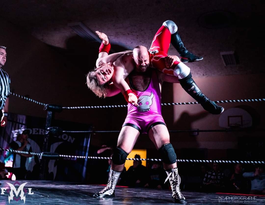 DiablePro's tweet image. Pain or... Pleasure
#prowrestling #wrestling #lutte #quebec #power