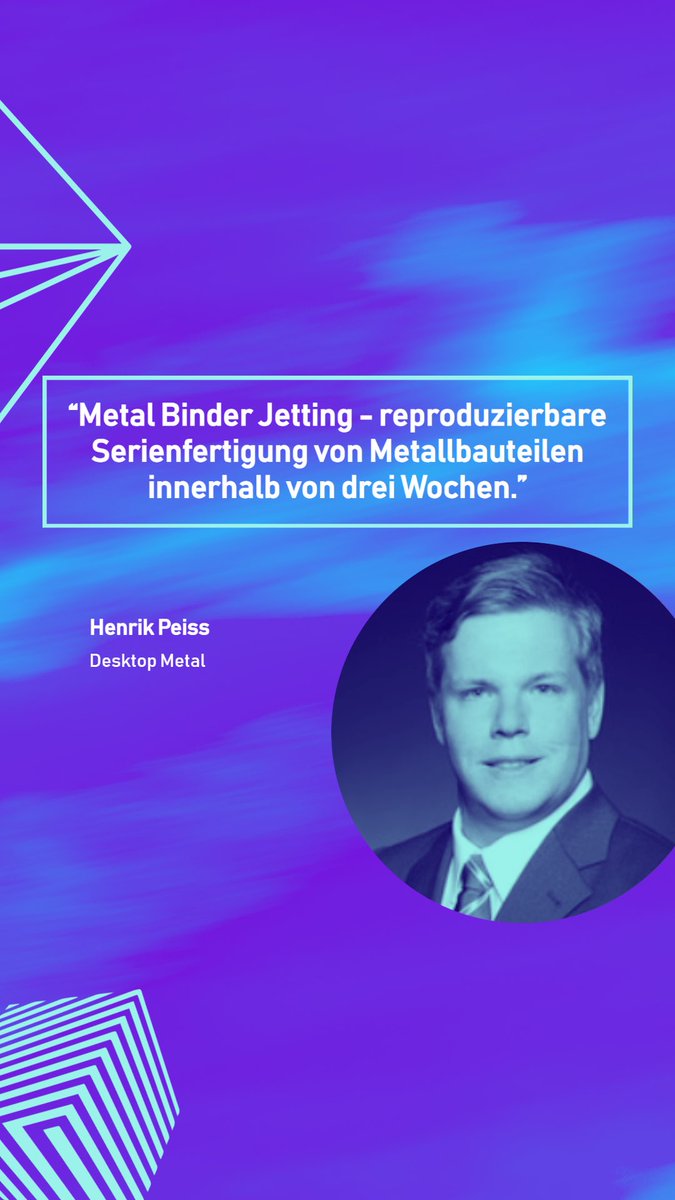 NdsAdditiv's tweet image. Nun freuen wir uns auf den Vortrag von Henrik Peiss vom Desktop Metal.

#ForumAdditiveFertigung