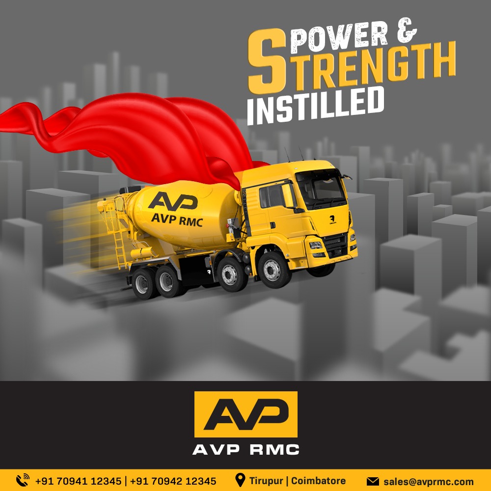 AvpRmc's tweet photo. Power and Strength Instilled
AVP RMC
Tirupur | Coimbatore
70941 12345
70942 12345
sales@avprmc.com
#AVP #RMC #readymixconcrete #commercial #industrial #concrete #materials #construction #engineering #supplier #cement #constructionmaterials #excavator #rollermachine #concrete https://t.co/wUMjsliuvz