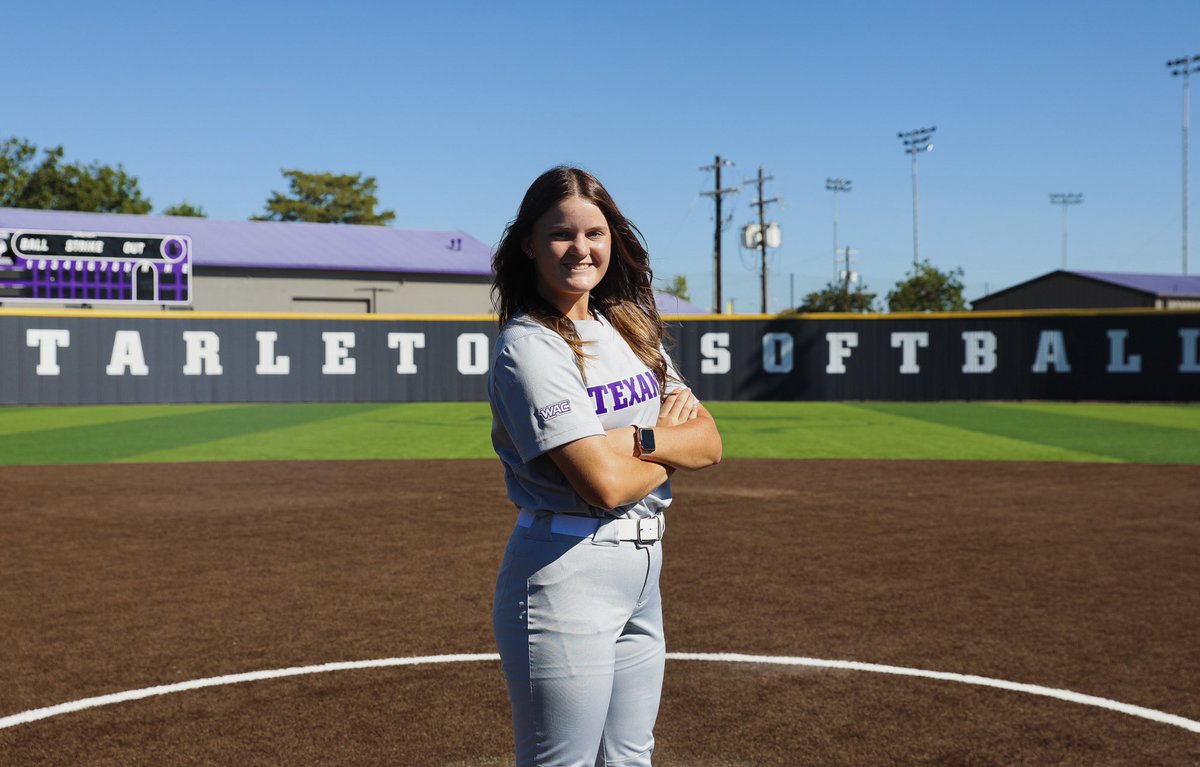 sadiebeck2024's tweet photo. I have decided to continue my academic and athletic career at Tarleton State University!! I can’t wait to call Stephenville home!💜🖤#Committed #GoTexans @TarletonSB https://t.co/siponwixxJ