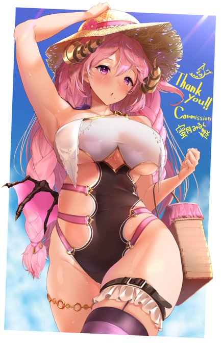 #夏が終わりそうだし今年描いた水着絵を貼ろう 