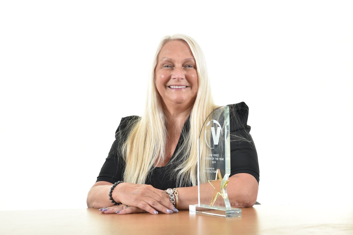 1VoiceBlackburn's tweet photo. Nominations for the 1V Awards Dinner 2023 are LIVE! 
The 1V Awards Dinner 2023 is sponsored by @TogetherHousing and @nwgrnd_together 
Don’t miss out on nominating someone special. Pictured: Liz Crooke was the 1V Woman of the Year 2019.
Nomination form: https://t.co/VA4NHk95C6 https://t.co/rNfcHBVCqJ