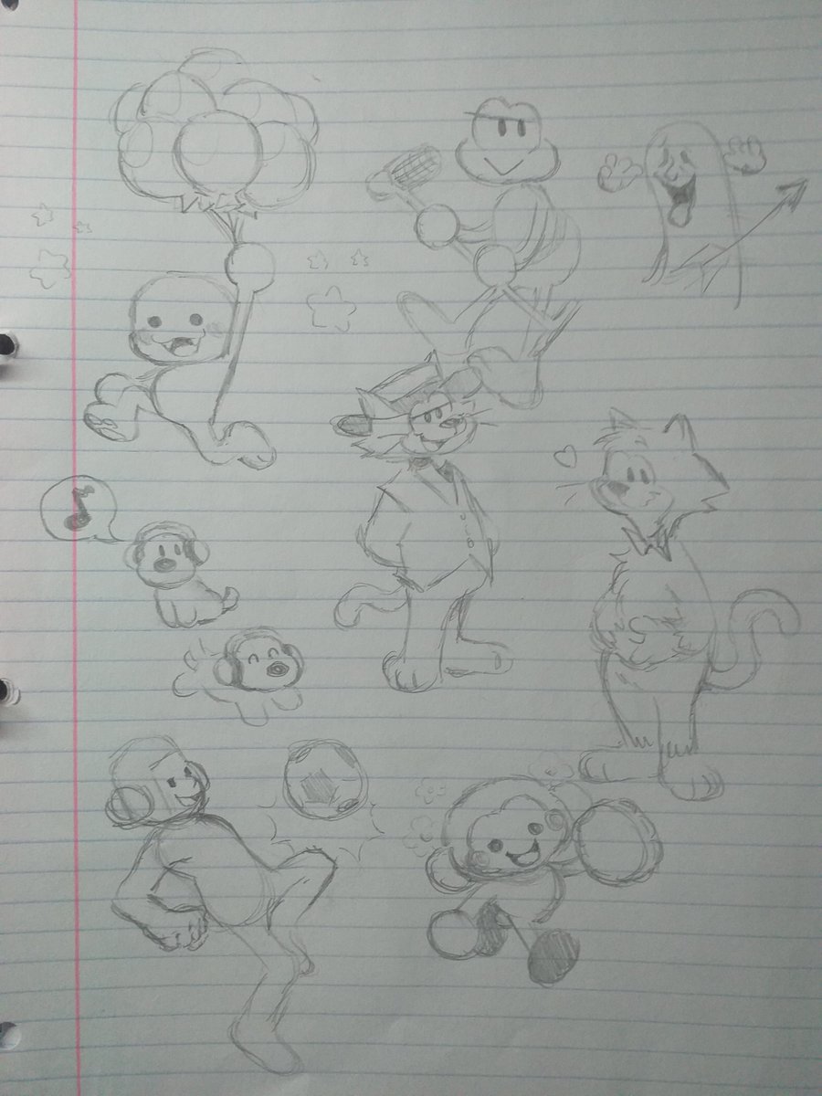some stuff ive been drawing during classes a lot of it is not very good cus real life has no undo button and i cant be bothered to erase 
