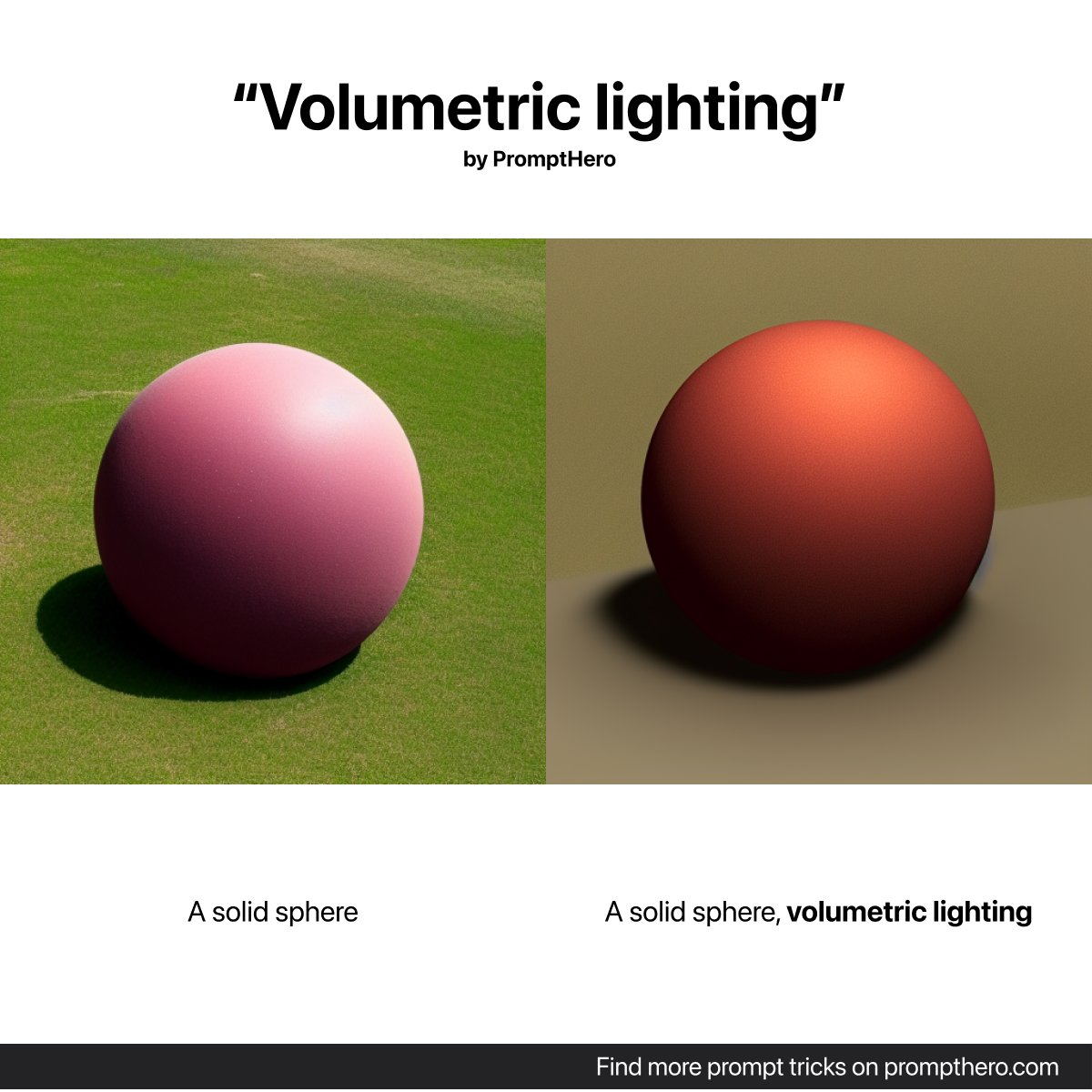 prompthero's tweet photo. Prompt analysis: "Volumetric lighting"
Takeaway: This modifier helps generating a 3D or render style.
#promptacademy #prompttricks #stablediffusion #dalle2 #midjourney #aiart #ai https://t.co/9D1vz52RBM