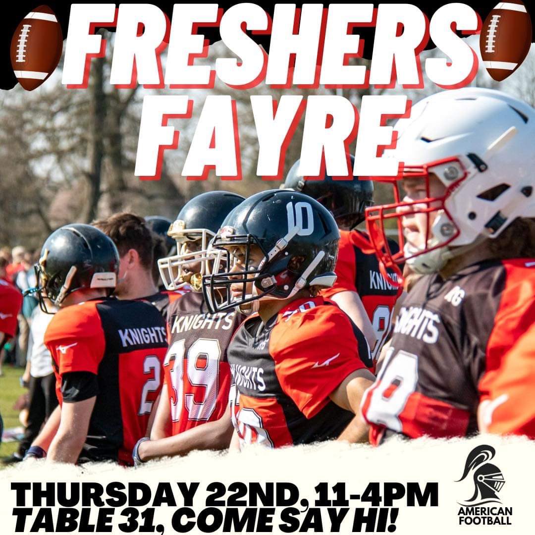We’ll be at the Freshers Fayre today!Come say hi to us at stall #31 inside the tent behind <a href="/ReadingUniSU/">Reading Students’ Union</a>. We’ll be there until 4:00pm.
#RiseAKnight #FreshersWeek #Uniball