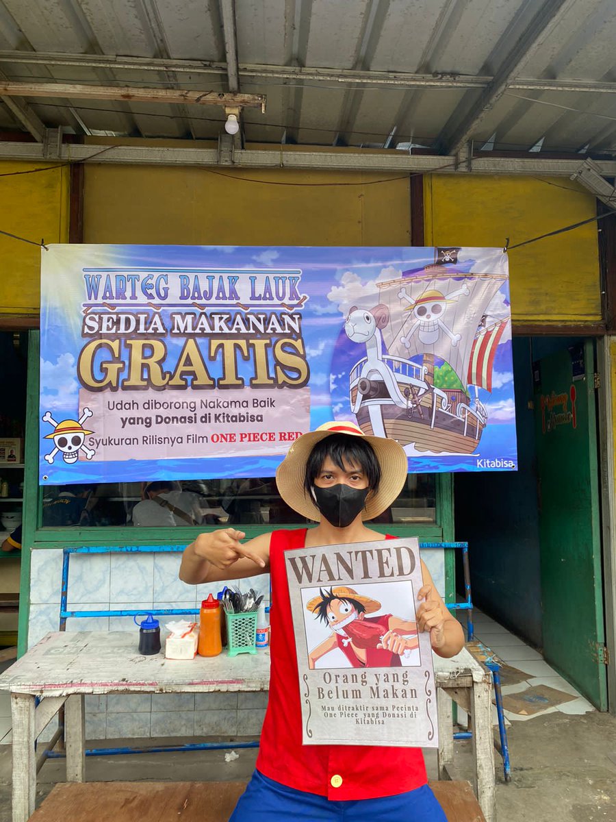 AyareiWorkshop's tweet photo. Charity with @kitabisacom x One piece cosplay
@mmaryasir
#ayareiworkshop #cosplay #cosplayer #cosplayers #cosplayid #cosplayindo #ONEPIECE #ONEPIECEカードゲーム #ONEPIECERED #one_piece #cosplayonepiece #cosplayeronepiece #LUFFY #monkeydluffy #cosplayluffy #charity https://t.co/mAoJzcgDDA