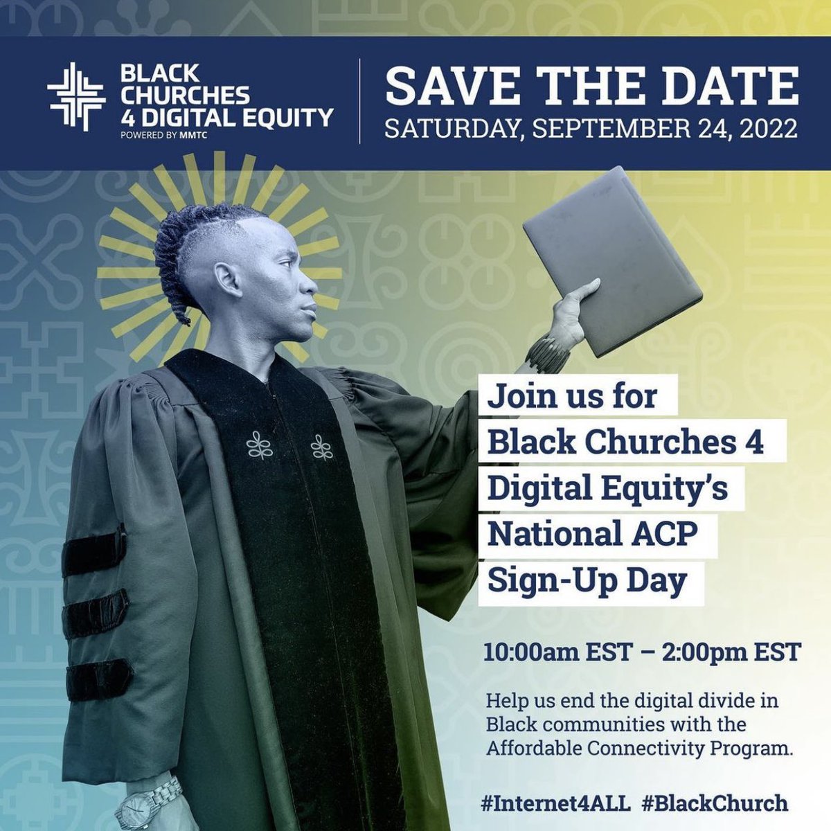 THIS WEEKEND! #BlackChurches4DigitalEquity
Black church leaders nationwide are speaking up to close the digital divide in Black communities. Learn how you can get involved: blackchurches4digitalequity.com #BlackChurches4DigitalEquity