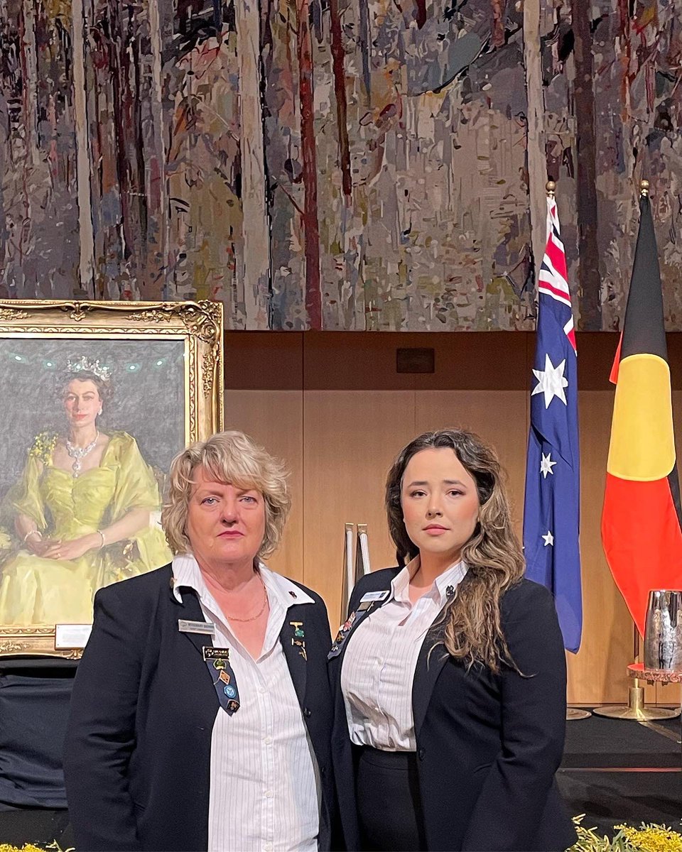 EmMiltonSmith's tweet photo. Honoured to attend the National Memorial Service for Her Majesty The Queen at Parliament House in Canberra. In uniform, I signed the book of condolences on behalf of @girlguidenswact @QueensLeaders&amp; @queenscomtrust 
The Queen’s service to others remains a guiding light for us all https://t.co/Ae2hL2z9hy