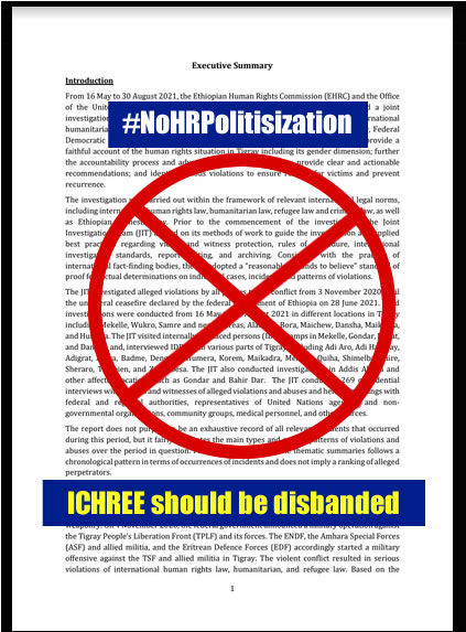 ayalesat's tweet photo. The #ICHREE report which is full of hidden motives must be condemned. We say #NoToDoublestandard. #ETH will no longer tolerate sitting for a political settlement with #TPLFTerroristGroup as the USA/UK never sat with ISIS. We say #NoHRpoliticization, #TPLFMustGo #TPLFisTheCause https://t.co/FnLjmBLIQh
