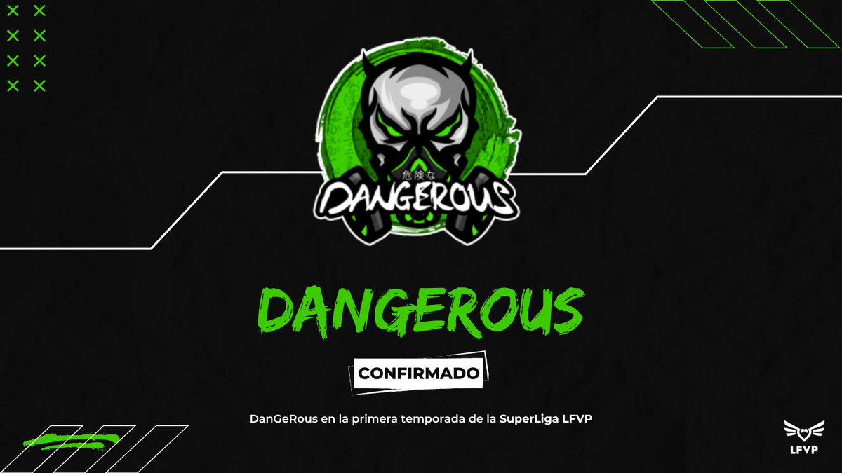 Desde el Equipo de Administración de la Liga de Fútbol Virtual Profesional nos complace dar la bienvenida a DanGeRous en la primera temporada de la SuperLiga LFVP. 

Dar las gracias a <a href="/mariocivera/">Mario Civera</a> y compañía por la confianza depositada en nosotros. 🤩

<a href="/DanGeRousEsp/">DanGeRouS</a> x @lfvp_pc🤝