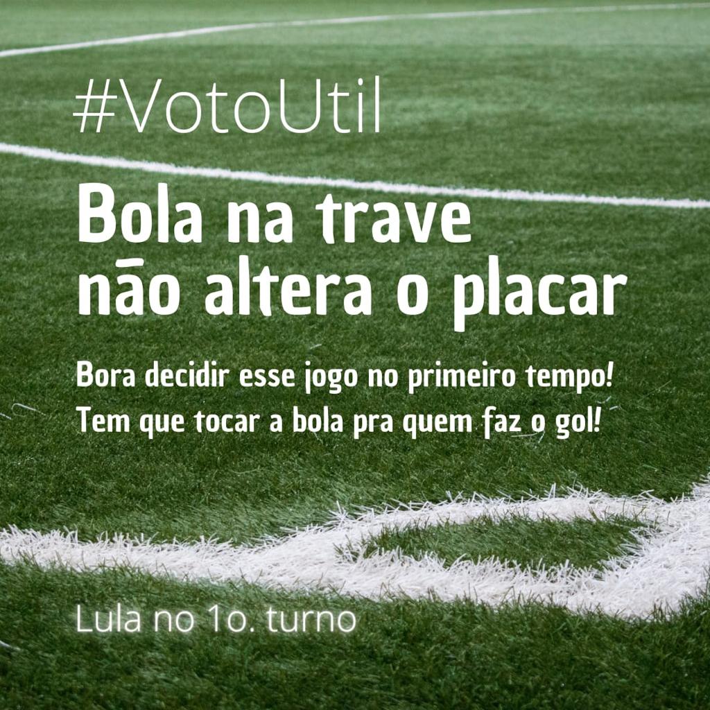 Pela soberania nacional, pelo meio-ambiente preservado e por um país respeitado mundo afora outra vez, somos todos Lula já no 1º turno, dia 2 de outubro. #VotoUtil #VotoUtilPraDerrotarOInutil