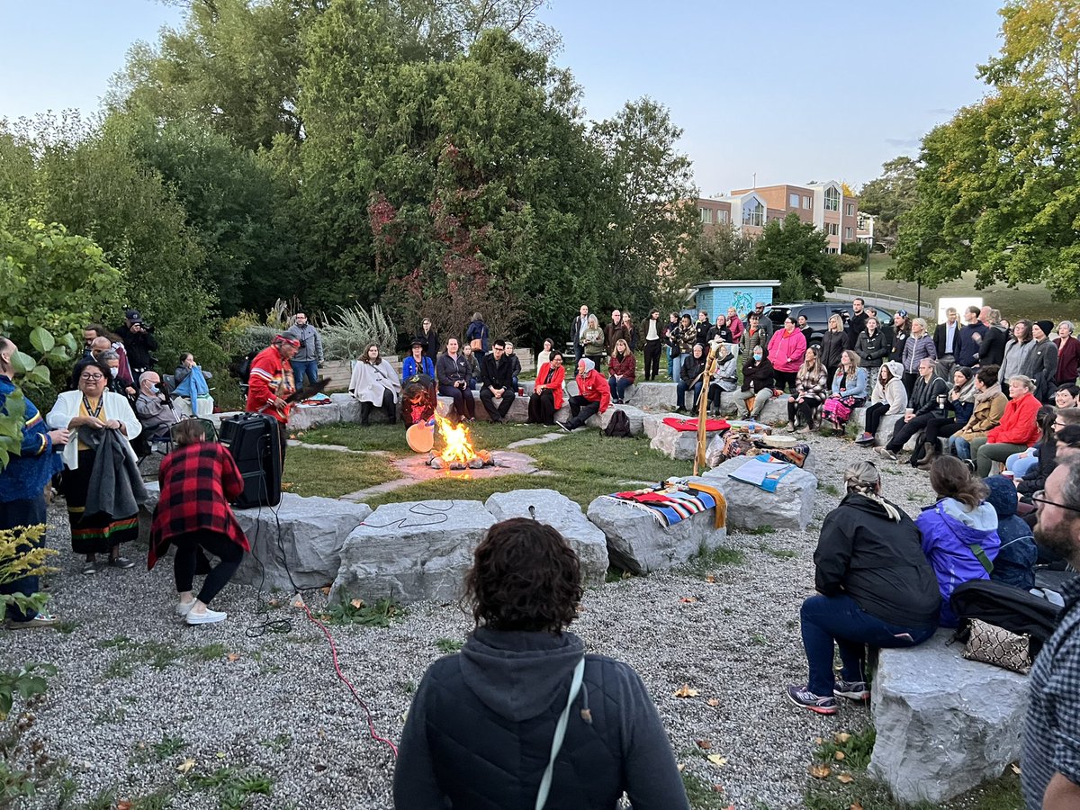 running_calm's tweet photo. I was fortunate to experience a Sunrise Ceremony this morning at the Ceremonial Fire Grounds at United College with our #UWaterloo community. #grateful #UWaterlooProud https://t.co/JmZqXieajU