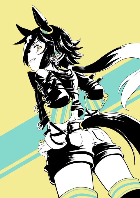 リクエスト③ ウオッカ格好良くもあり可愛くもあり、描いてて楽しいデザインでした#ウマ娘 