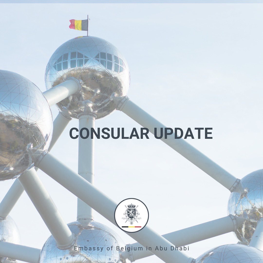 BelgiuminUAE's tweet photo. 📌#ConsularUpdate
In order to optimize 📈 our consular services to our clients, we are implementing a few changes, find out more about them in this thread 🧵(1/4)
👉For any questions, do not hesitate to reach out to us via abudhabi@diplobel.fed.be https://t.co/Trl68ipHM7