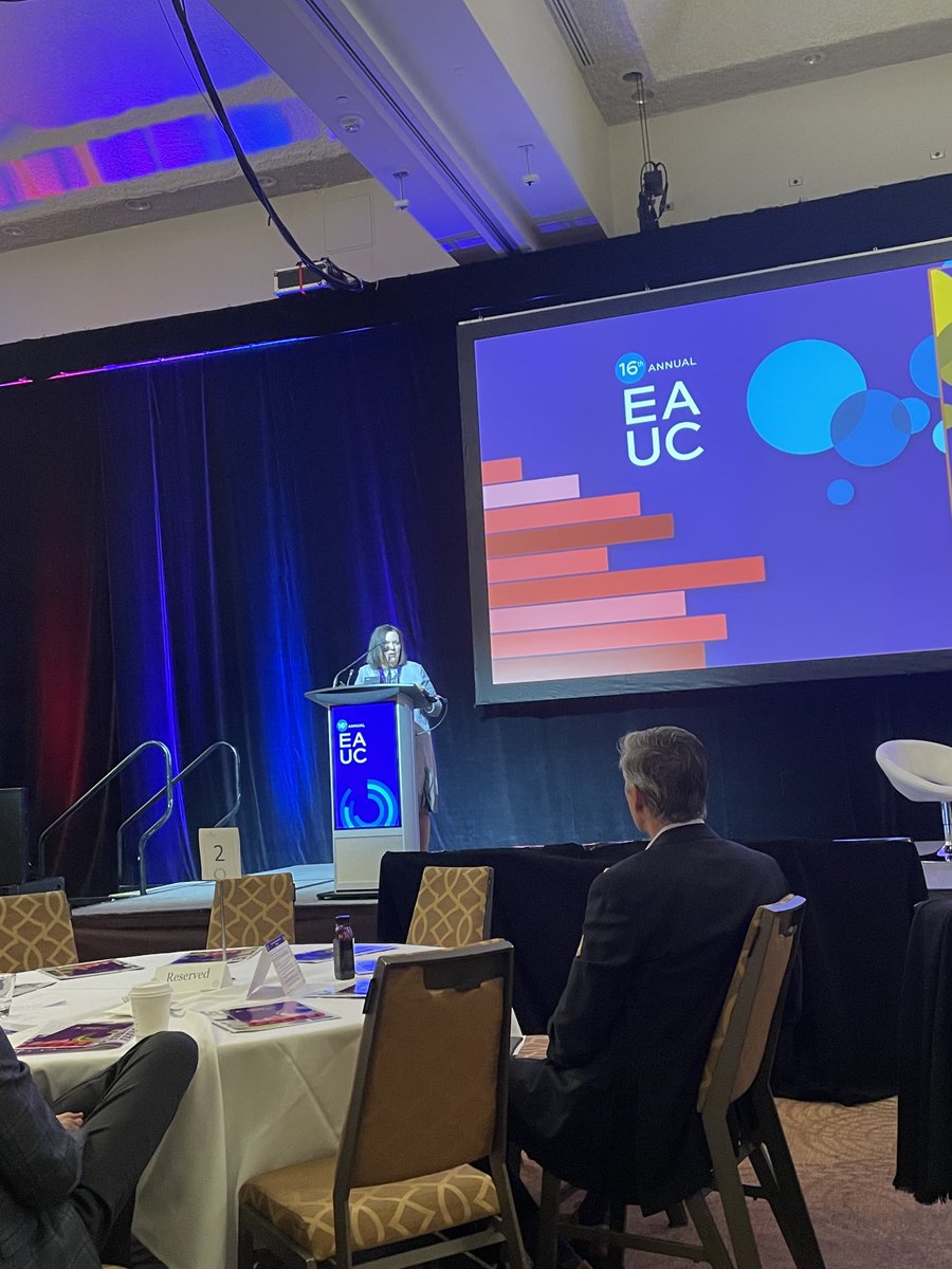 Luski99's tweet photo. EA UC Conference- the brilliant Jan Kestle kicking it off #cdnmarketing https://t.co/zQyGGkrtew