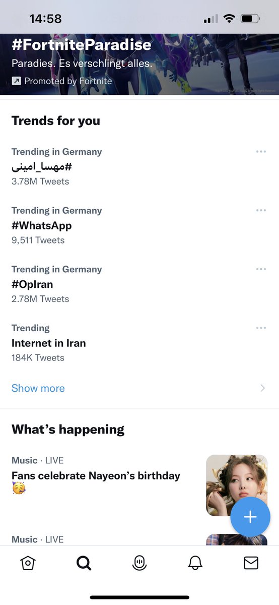 kimmabed's tweet photo. 'Trending in Germany'
#MahsaAmini 
#مهساامینی 
#OpIran 
#internetshutdown 
#internetiniran https://t.co/RBNZO1ALFd