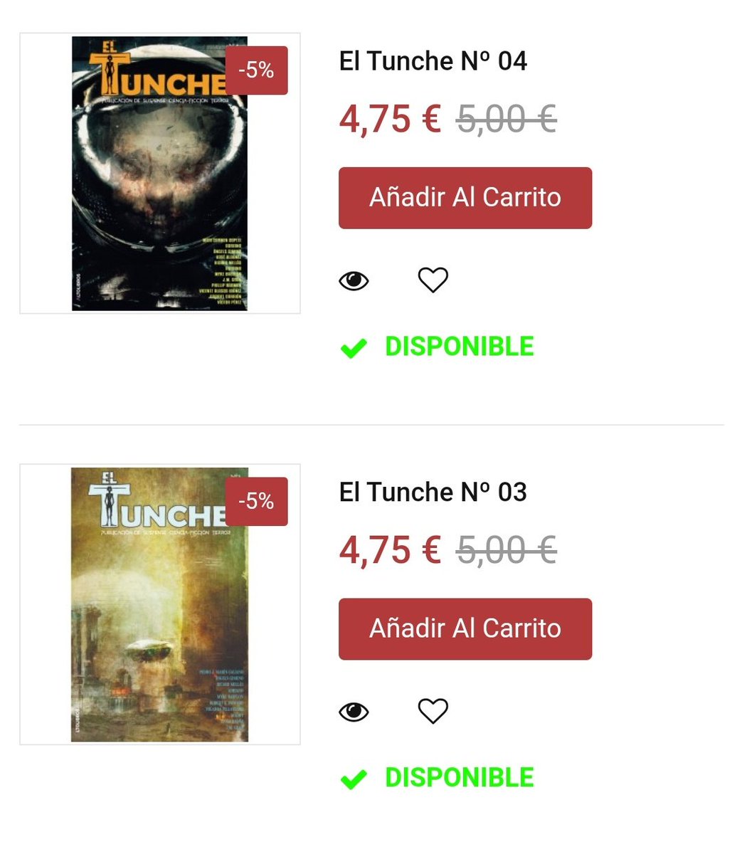 En el apartado de Autoeditados y Fanzines de la web de <a href="/vinetascomic/">Viñetas Cómic</a> tenéis disponible todos los ejemplares de 'El Tunche' que han salido hasta el momento con un hermoso 5% de descuento.

Echad un vistacito: viñetascomic.com/59-autoeditado…