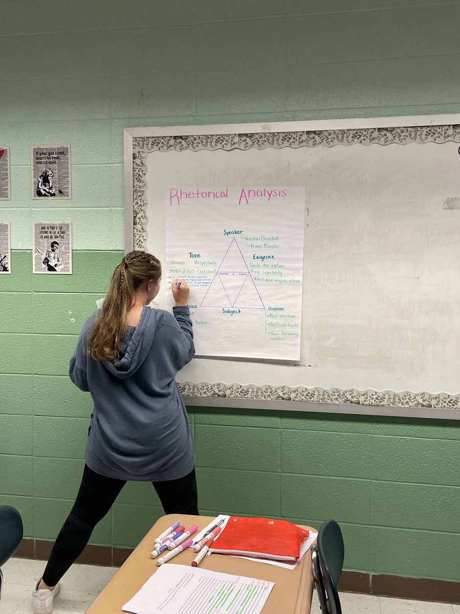 Rhetorical Triangle in the making! These AP kiddos are already putting in the work 💪🏼💛💜