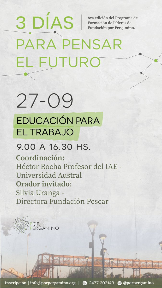 PPergamino's tweet photo. 😃Estamos ansiosos por nuestro próximo encuentro: El martes 27/09! ✳️💪  

Generemos un ámbito neutro para pensar y conversar sobre Educación para el Trabajo con ciudadanos de Pergamino comprometidos.

 ¡Va a estar buenísimo, hay muchos talentos convocados! 🌠 https://t.co/ZCoyE6svSo