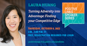 PositiveOrg's tweet photo. On 10/6 we’ll be joined by Laura Huang in conversation with Julia Lee Cunningham who will discuss, “Turning Adversity into Advantage: Finding your Competitive Edge.” Register here: https://t.co/864pFCdrHT #POSLinks #UMPositive
___
@LauraHuangLA @jlc5312 @MichiganRoss @HarvardHBS https://t.co/FVNKaEzxCa