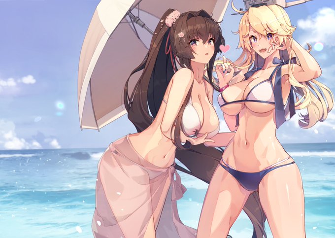 #夏が終わりそうだし今年描いた水着絵を貼ろう 