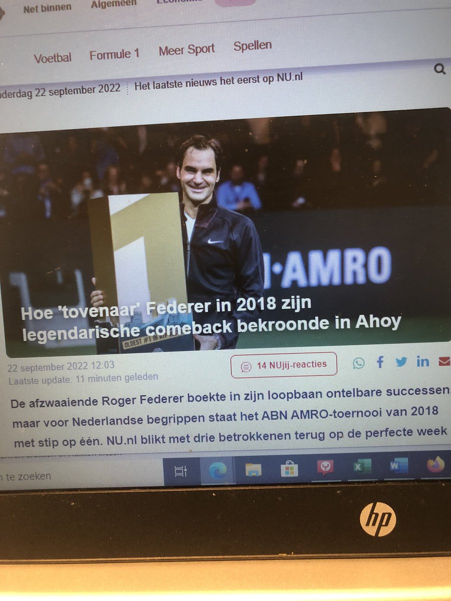 Hier was ik toen bij door een winactie van <a href="/labrando/">538 | Mark Labrand ツ</a> Fantastisch om op terug te kijken 🤩 #Federer #ahoy