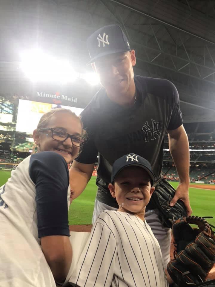 MelissaGarbade's tweet photo. Wyatt has looked up to @TheJudge44 since his @Yankees debut.Writing a letter when he was 5,the excitement of getting his 1st baseball card,dressing as him for Halloween & a dream meeting him twice!Watching his historic season has been incredible!Thank you Aaron @AllRiseOfficial https://t.co/FYSF93vBje