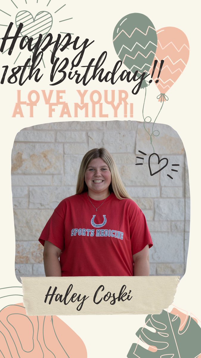 LBHSAT's tweet photo. Help us wish our very own @coski_haley a Happy 18th Birthday!!! #teambehindtheteam #timetovote @LbhsPower @BroncosLbhs https://t.co/TLUlJFfSHi