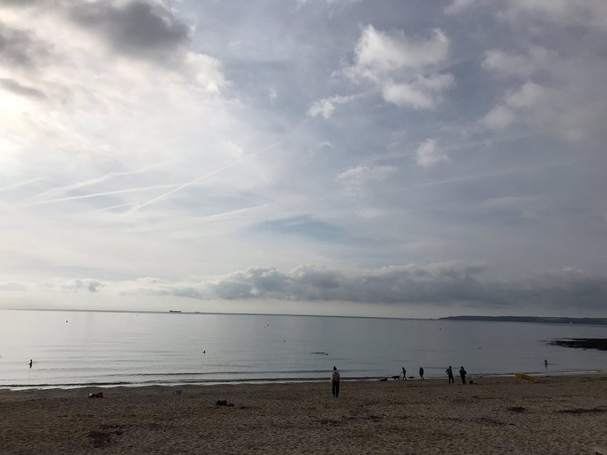 I love autumn! #exercise in the sea with the dark clouds giving way to sunshine #falmouth #cornwall #workout #inthewater #seatherapy today & every Thurs, Sat & Mon 10am. #gylly #mentalhealthboost