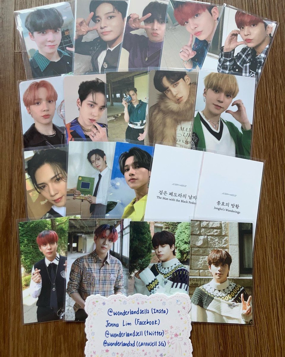Wonderlandsell's tweet photo. [WTT/WTS] Ateez ep 2 broadcast photocard set 

Trade to Skz WL/Seonghwa broadcast

*ONLY SELLING AS A SET* ($280/best offer!)
The broadcast is double sided with Yeosang and Yunho! 

Price breakdown shown! Thank you :) 
#에이티즈 #양도 #WTS #WTT #WTB #ATEEZ #交換 https://t.co/1zri32TMDK